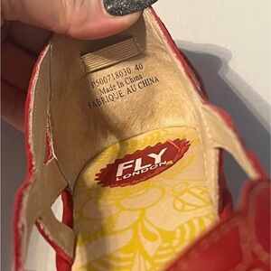 Fly London Cherry Red Leather Shoes